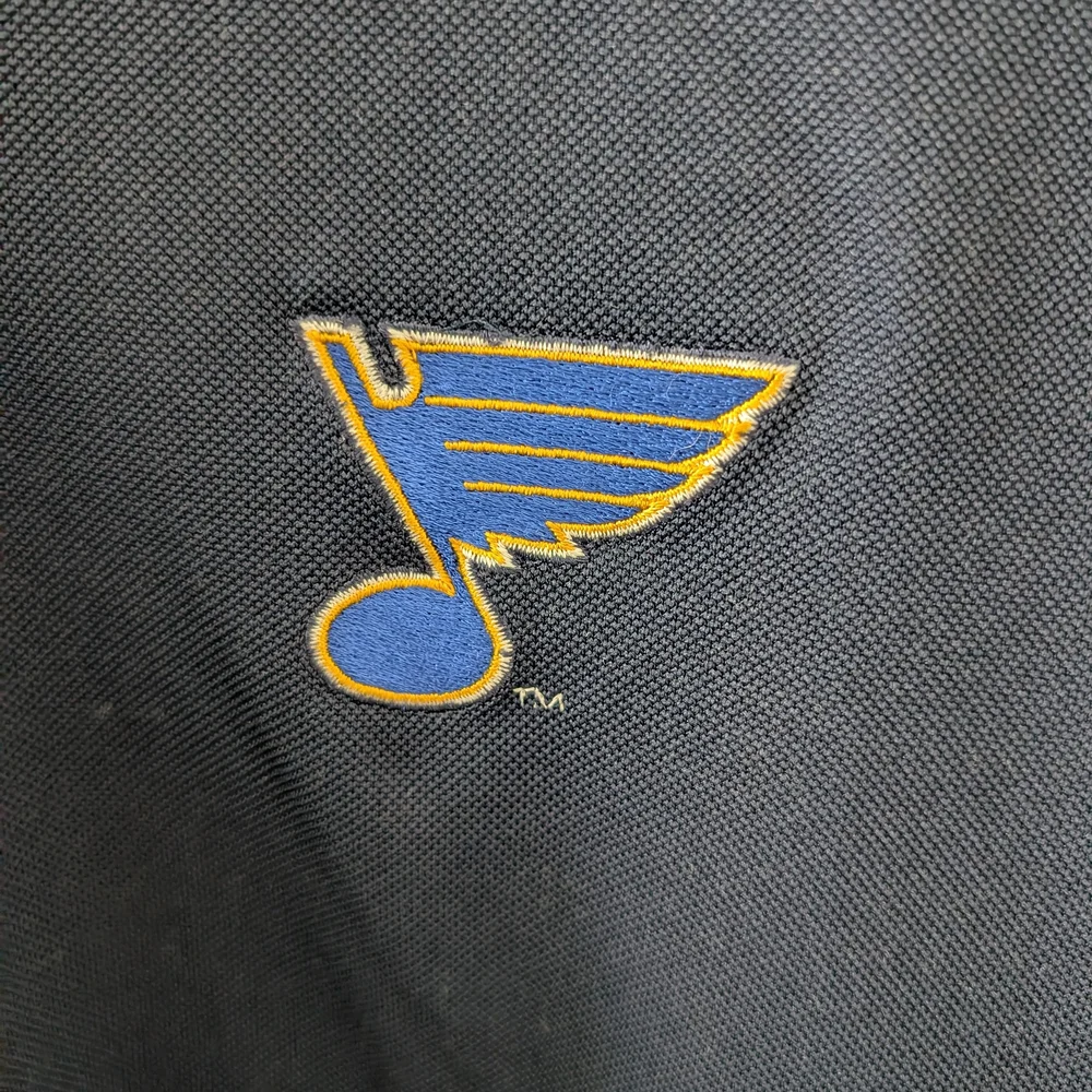 ANTIGUA Navy Polo with Embroidered St. Louis Blues Logo Size XL